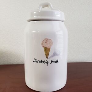 Rae Dunn Strawberry Swirl Canister